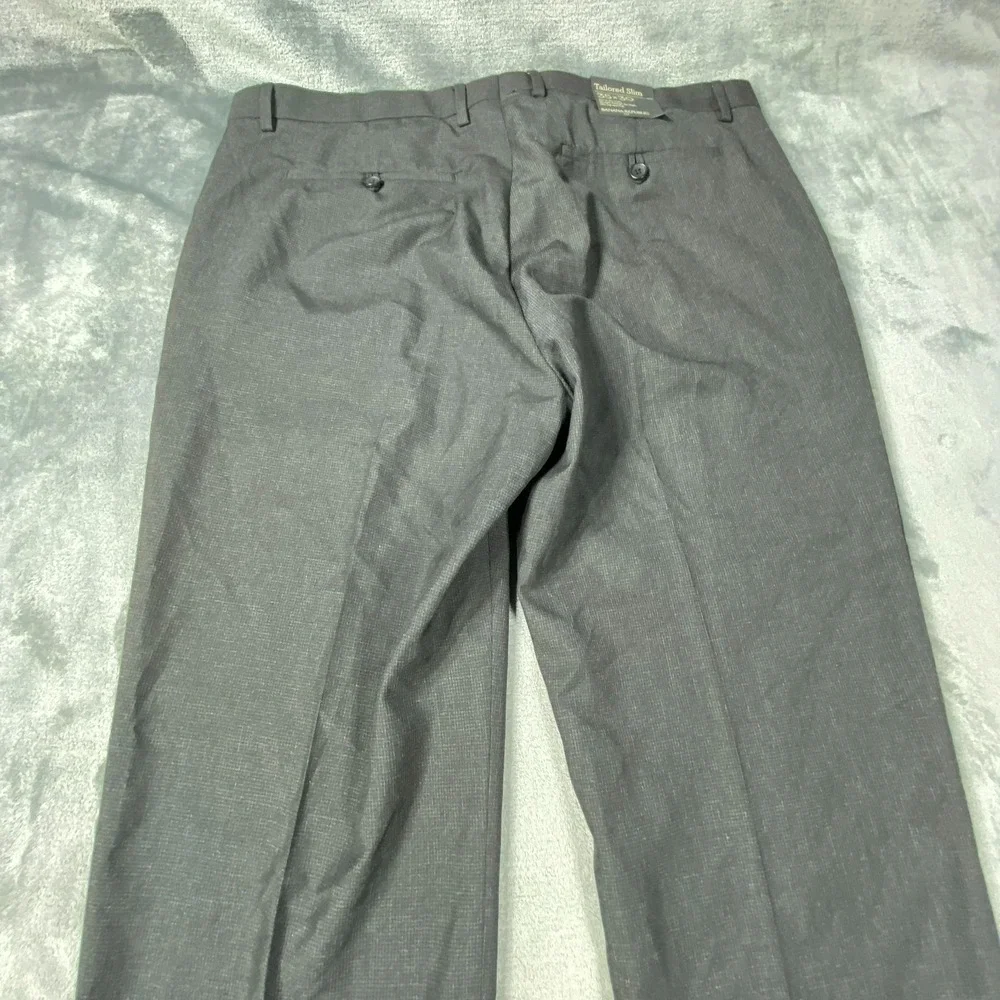 Banana Republic Dress Pants Mens 35x30 Gray Tailored Slim‎ Fit Career Office NWT